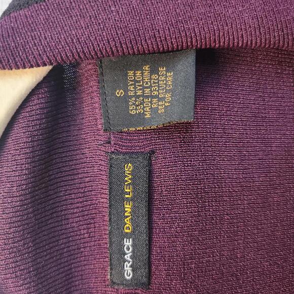 Grace Dane Lewis Women's Elegant Purple Cardigan - Size Small - Picture 2 of 8